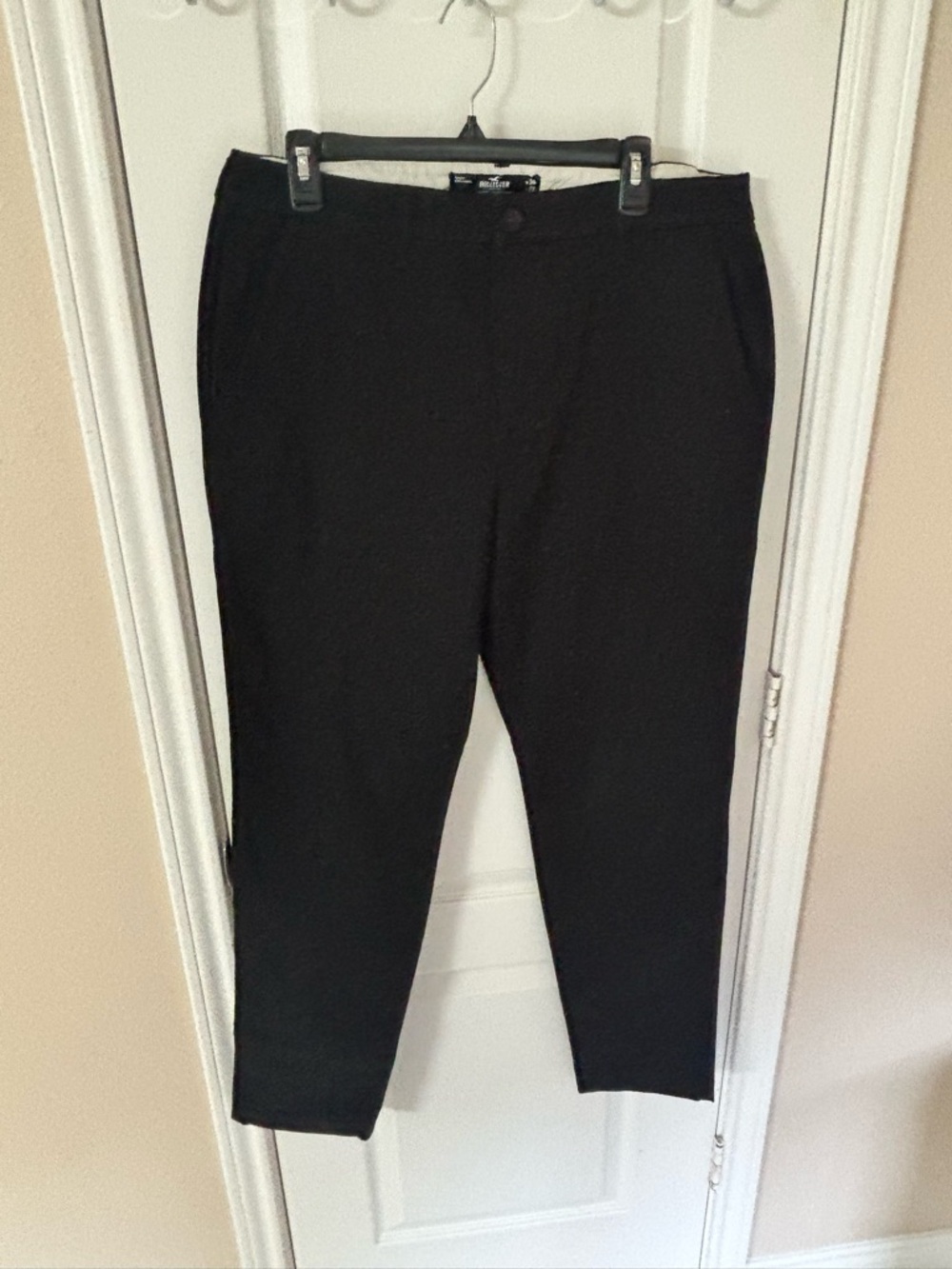 Hollister Men's Athletic Skinny Black Slim Chinos W34 L32 business casual